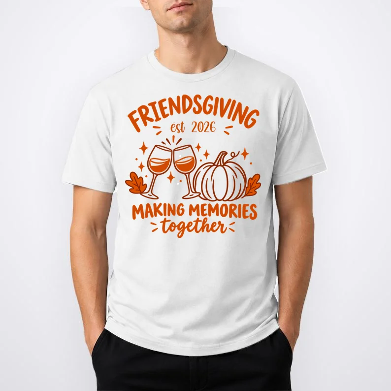 Custom Personalized Friendsgiving Men's T-Shirt - Front 1