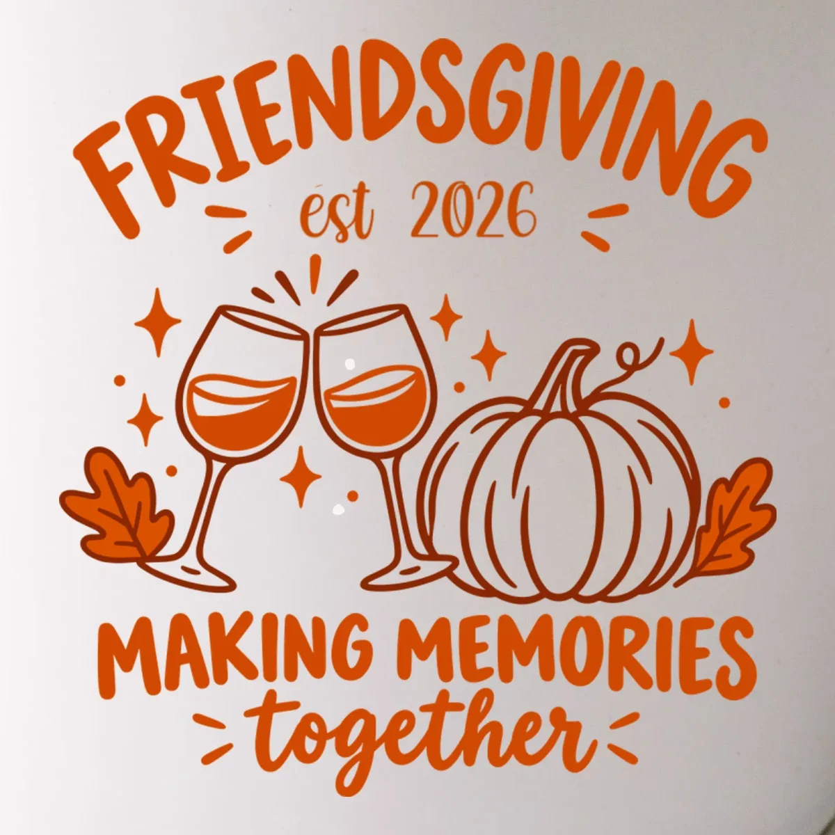 Custom Personalized Friendsgiving Mug - Front - Close-up