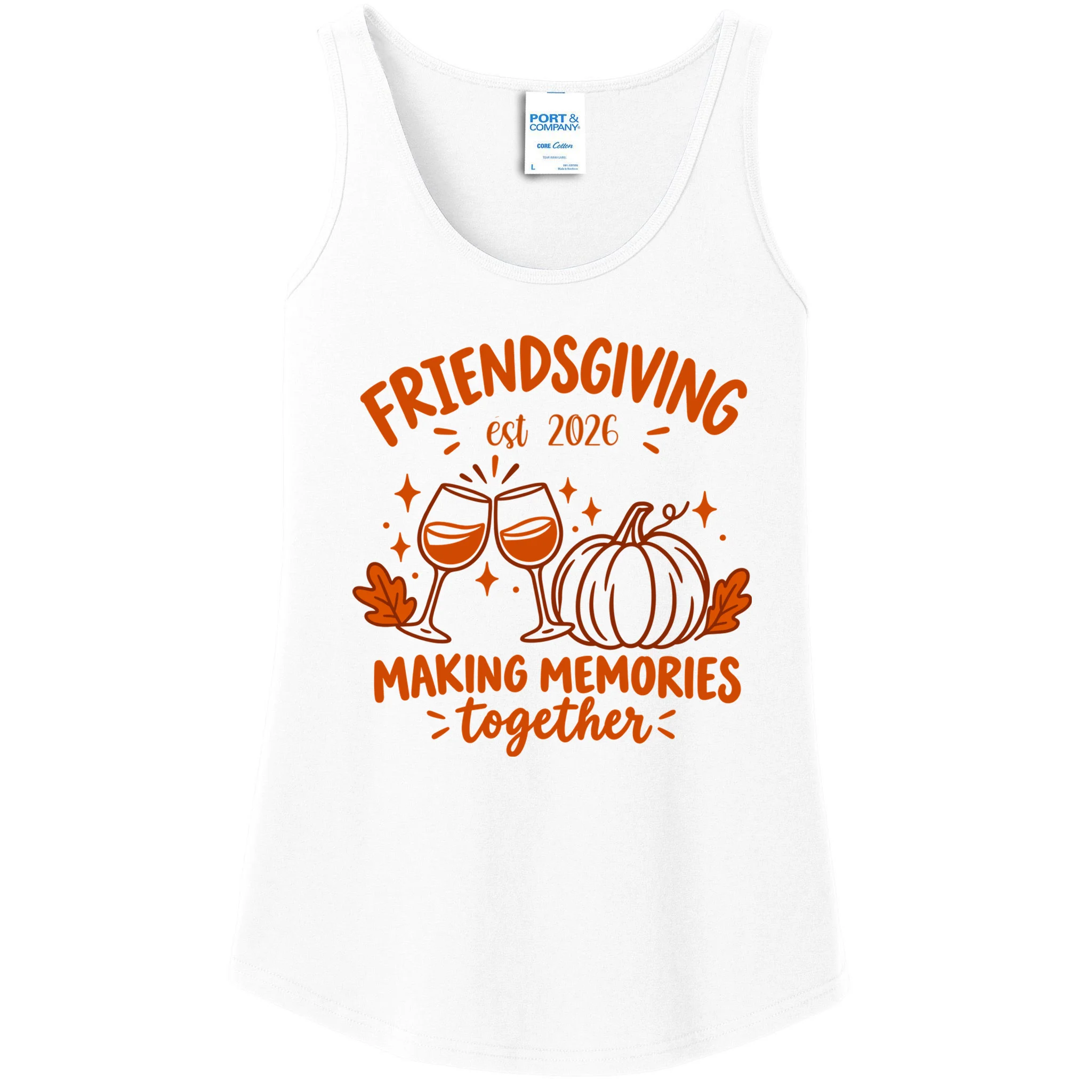 Custom Personalized Friendsgiving Women's Tank Top - Front