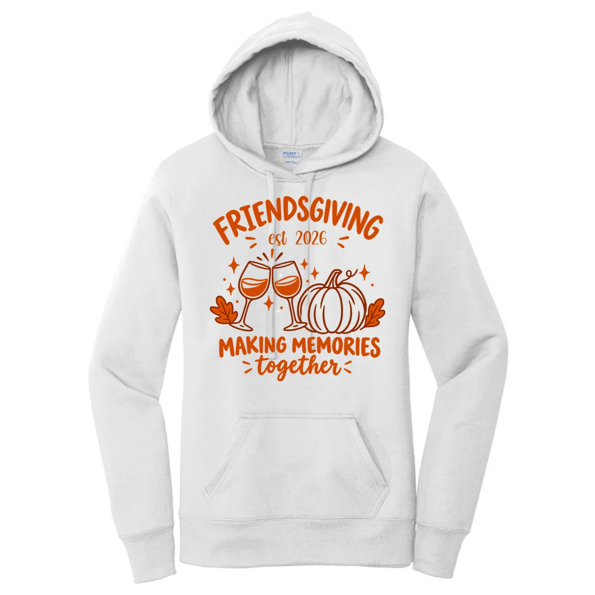 Custom Personalized Friendsgiving Women's Pullover Hoodie - Front