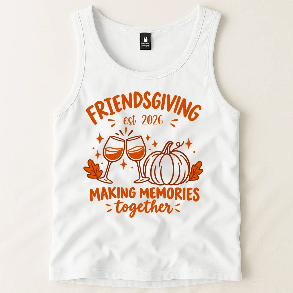 Custom Personalized Friendsgiving Men's Tank Top - Front 1