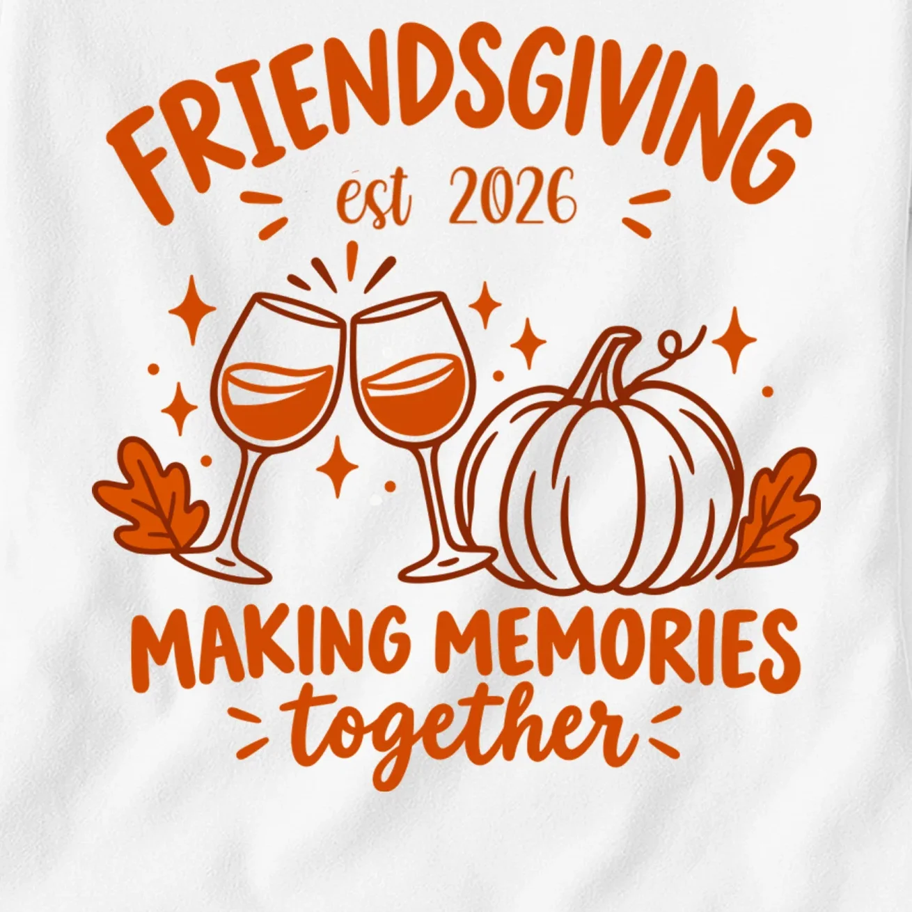 Custom Personalized Friendsgiving Women's T-Shirt - Front - Close-up