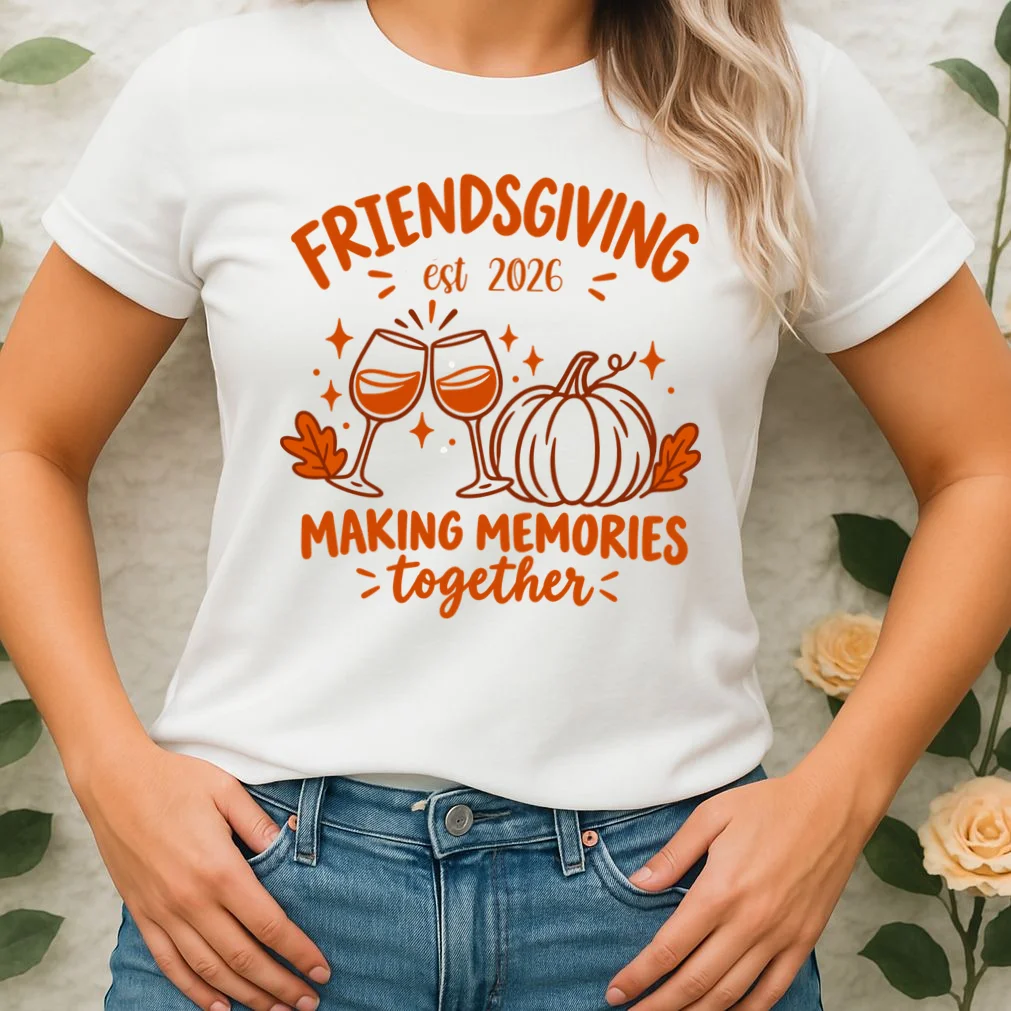 Custom Personalized Friendsgiving Women's T-Shirt - Front 1