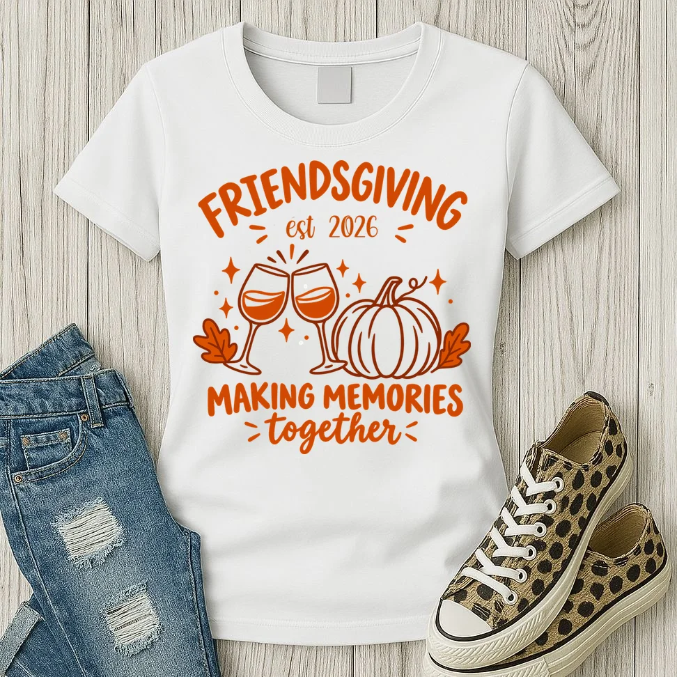 Custom Personalized Friendsgiving Women's T-Shirt - Front 2