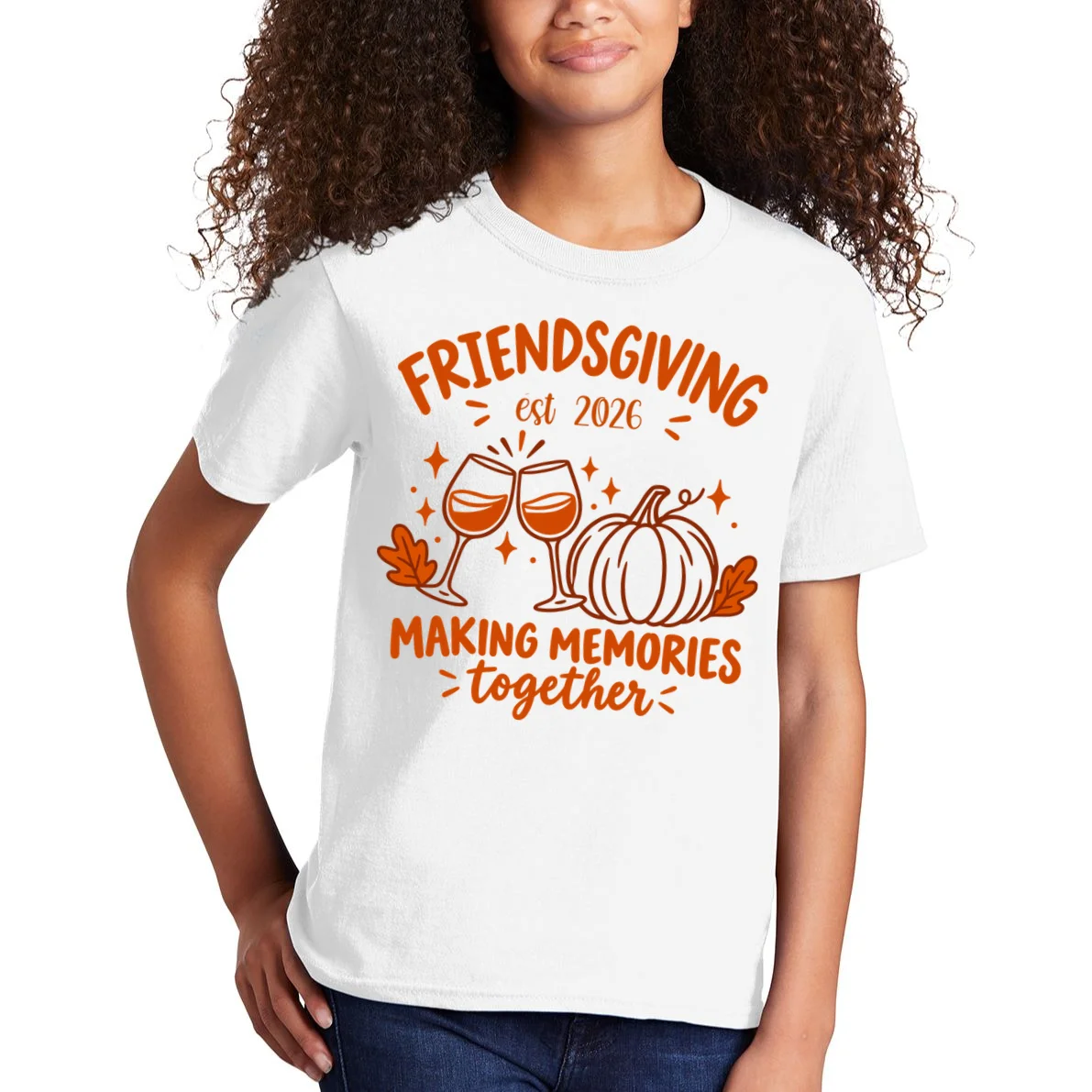 Custom Personalized Friendsgiving Kids T-Shirt - Front 1