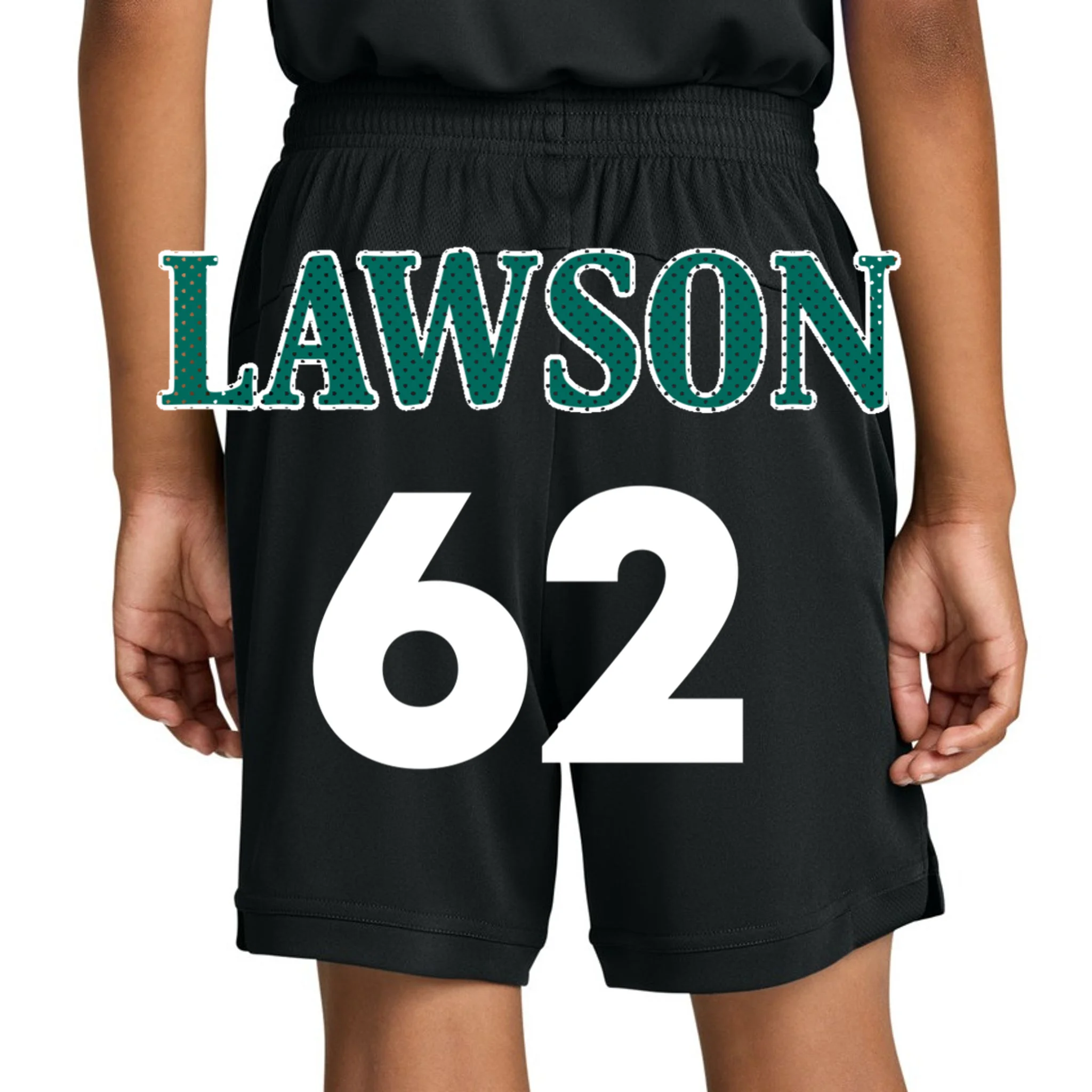 Football Jersey Name & Number – Personalized Player Name Custom Gift Kids Shorts - Back 1