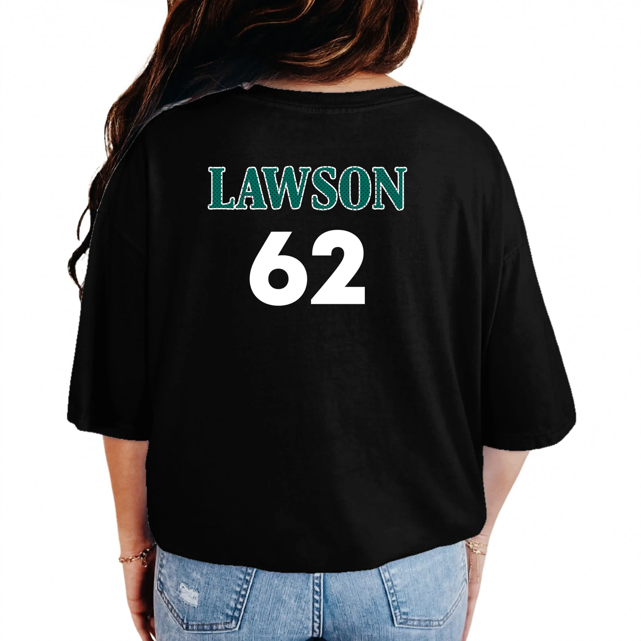 Football Jersey Name & Number – Personalized Player Name Custom Gift Comfort Colors Unisex T-Shirt - Back