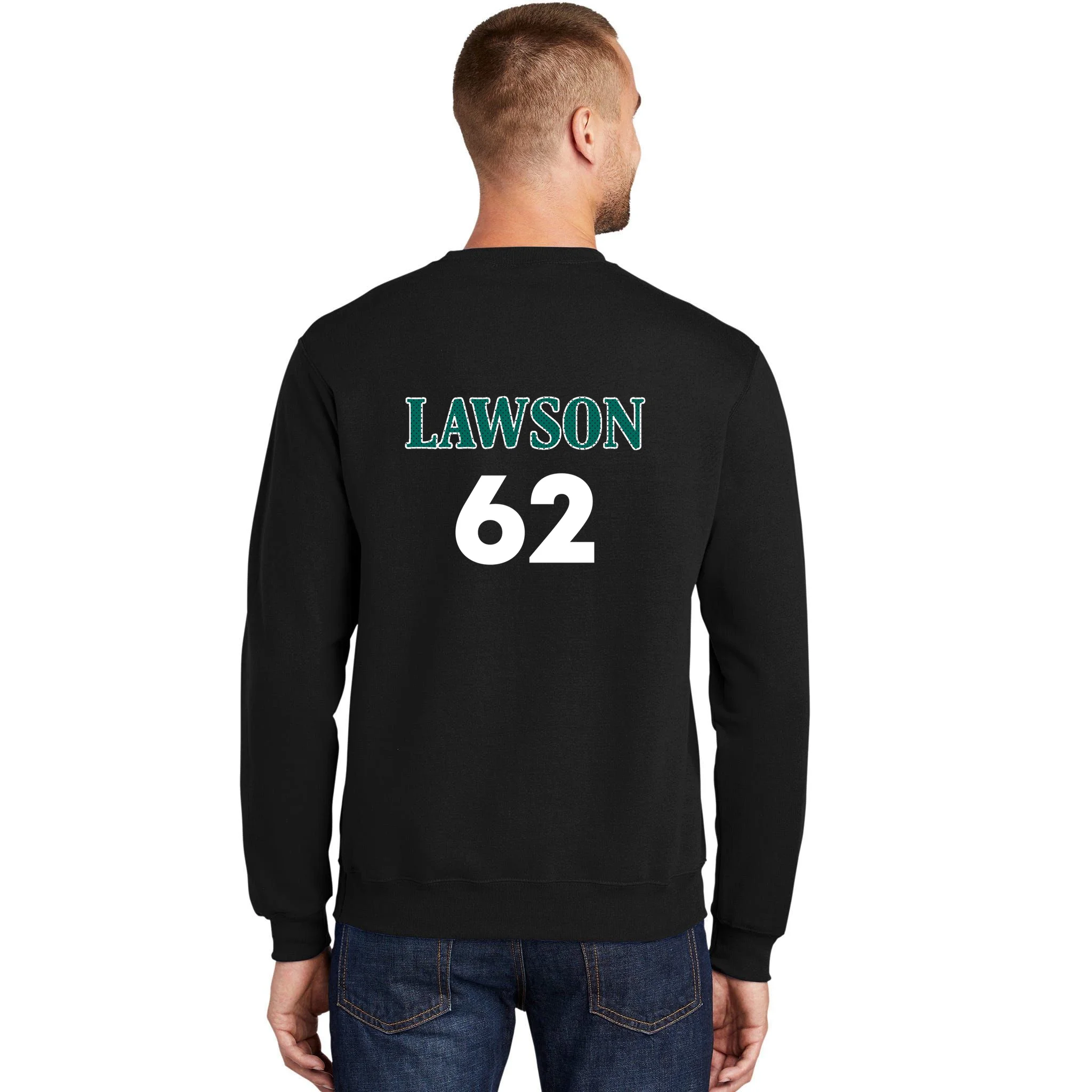 Football Jersey Name & Number – Personalized Player Name Custom Gift Men's Sweatshirt - Back