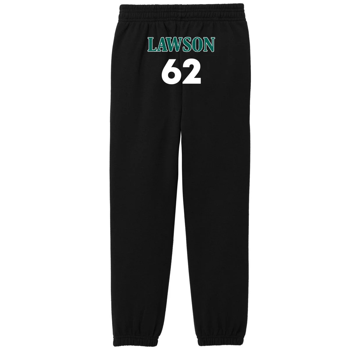 Football Jersey Name & Number – Personalized Player Name Custom Gift Kids Fleece Sweatpants - Back - Close-up