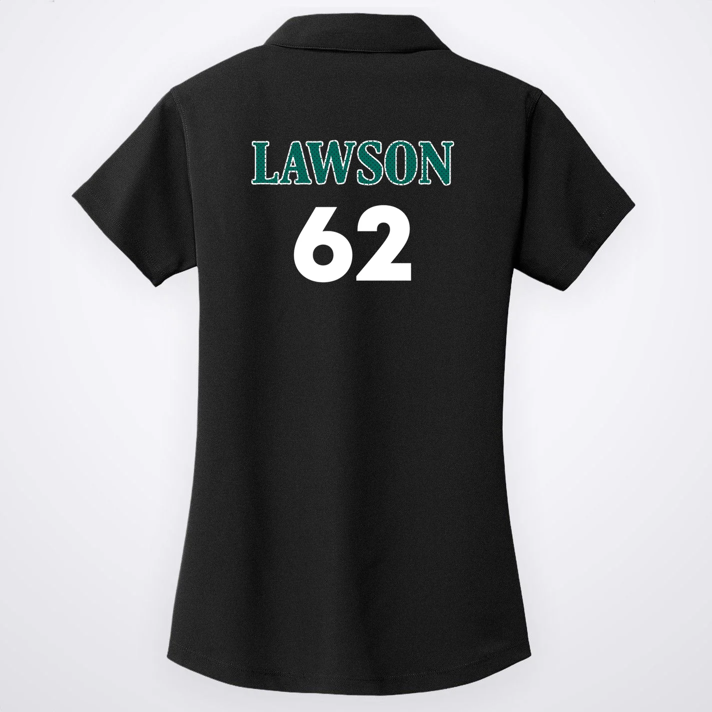 Football Jersey Name & Number – Personalized Player Name Custom Gift Women's Polo - Back - Close-up