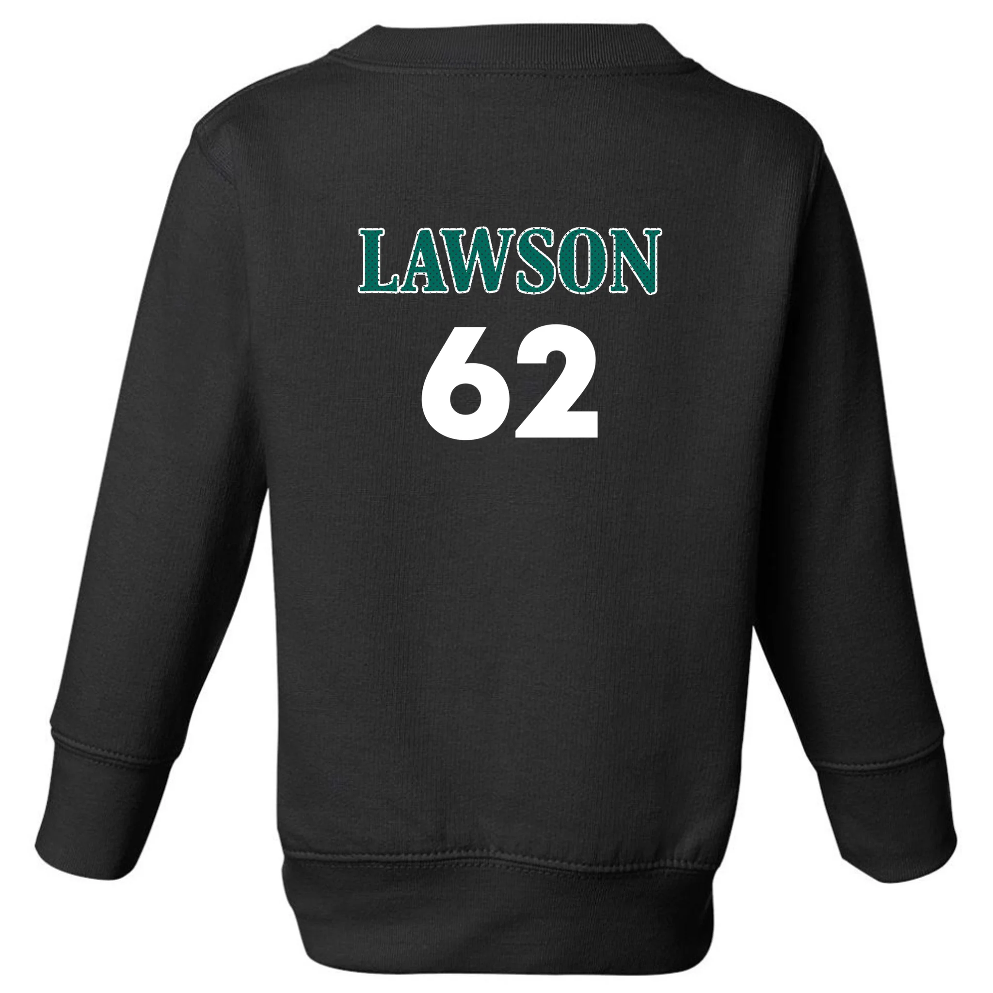 Football Jersey Name & Number – Personalized Player Name Custom Gift Toddler Sweatshirt - Back - Close-up