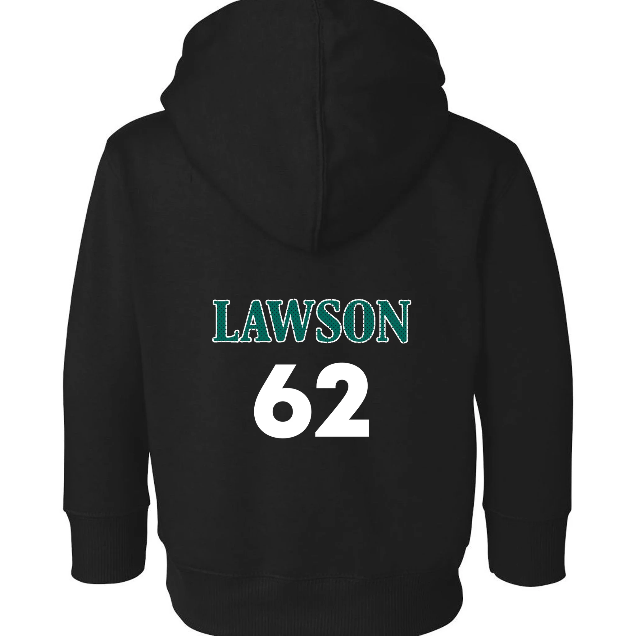 Football Jersey Name & Number – Personalized Player Name Custom Gift Toddler Hoodie - Back - Close-up