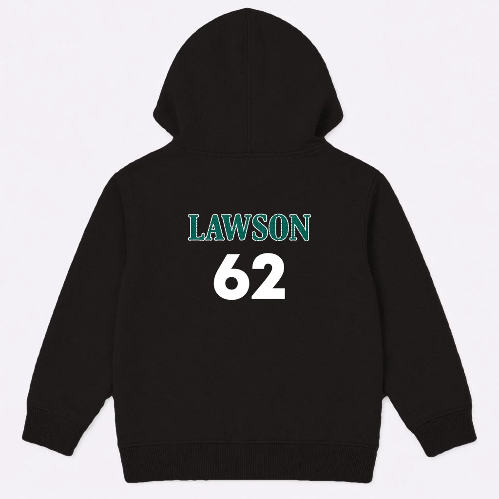 Football Jersey Name & Number – Personalized Player Name Custom Gift Kids Hoodie - Back