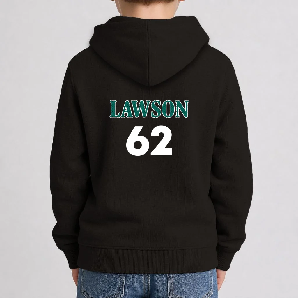 Football Jersey Name & Number – Personalized Player Name Custom Gift Kids Hoodie - Back 1