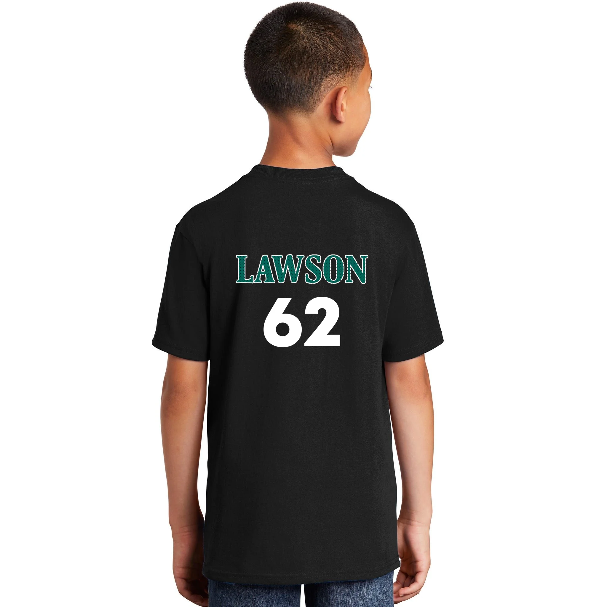 Football Jersey Name & Number – Personalized Player Name Custom Gift Kids T-Shirt - Back
