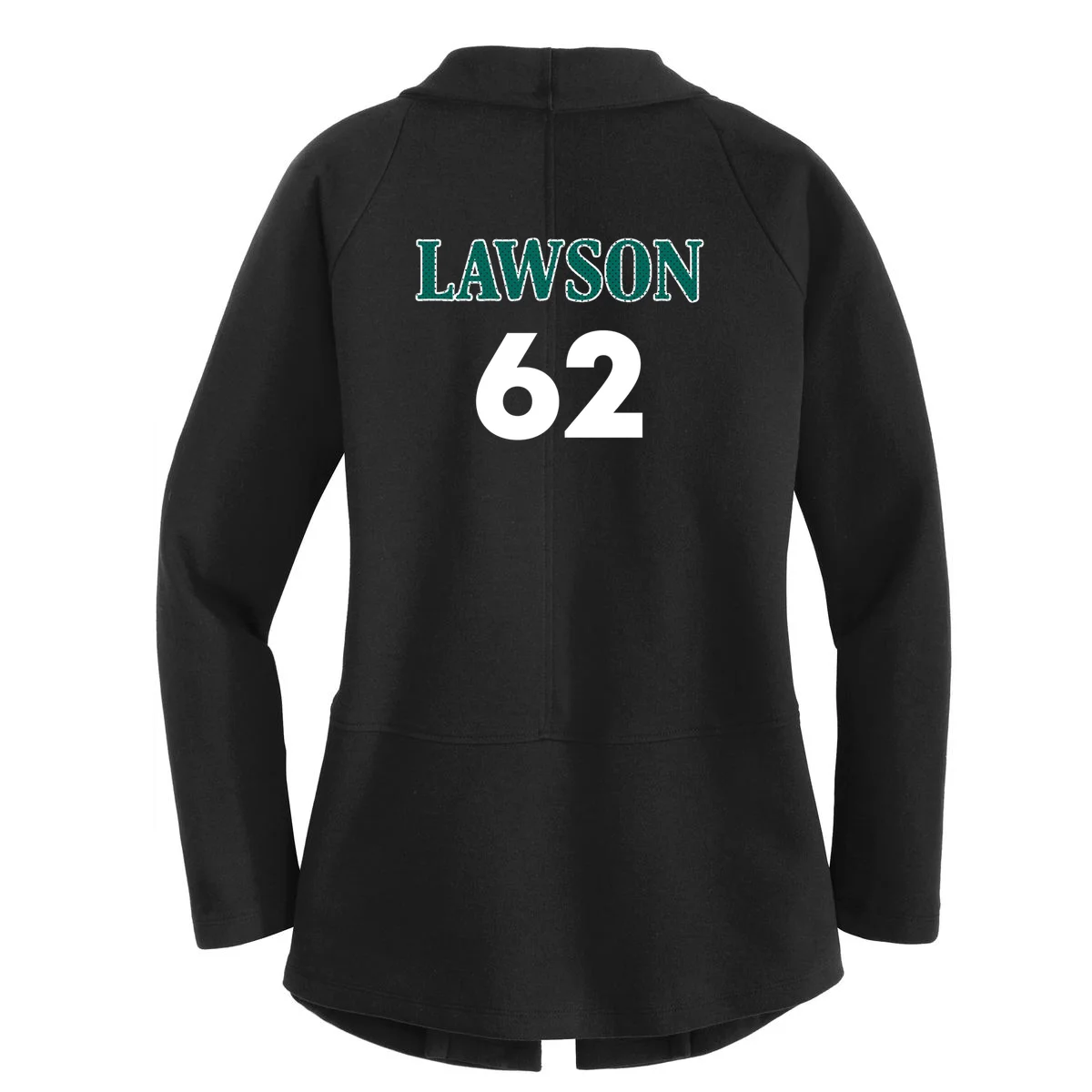 Football Jersey Name & Number – Personalized Player Name Custom Gift Women's Cardigan - Back - Close-up