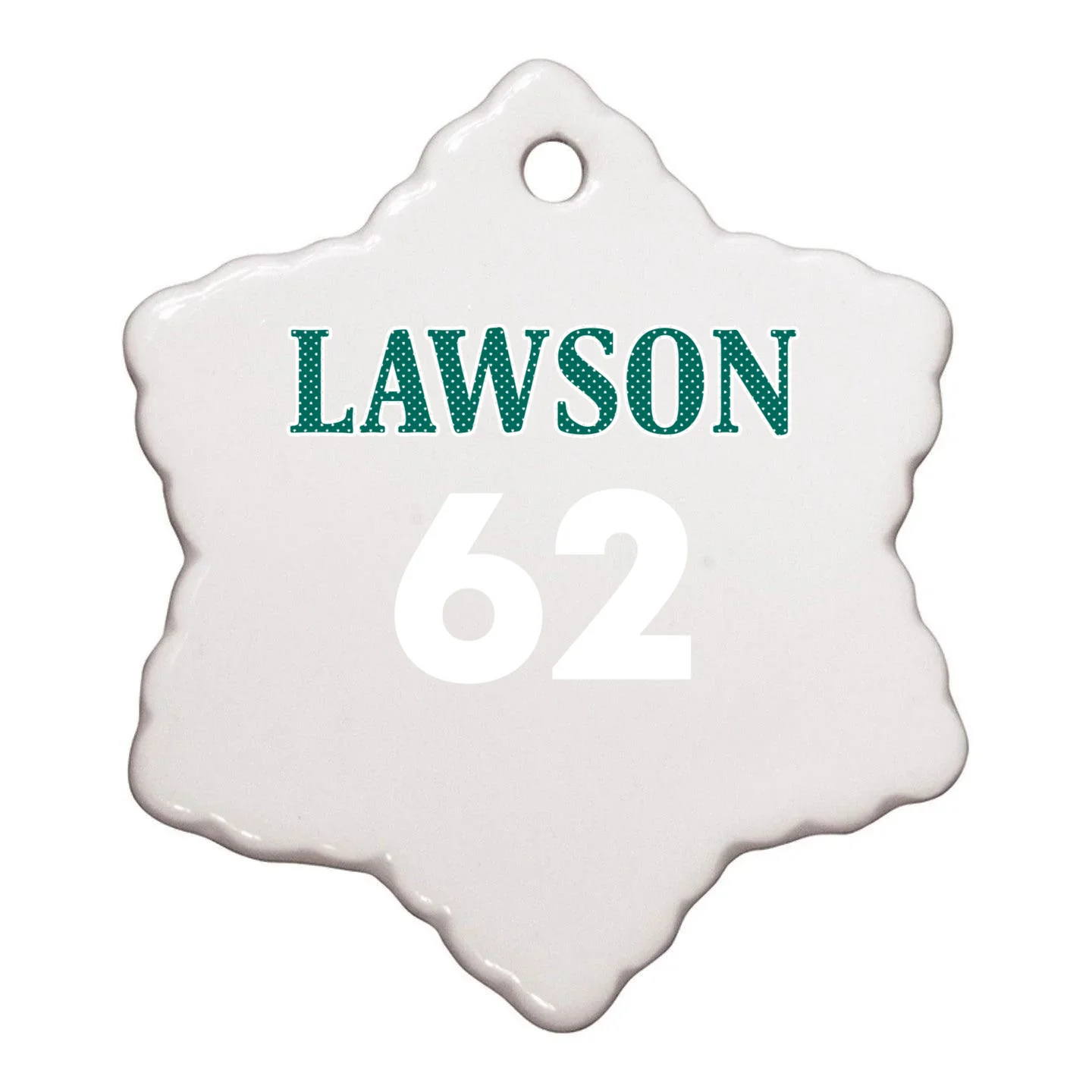 Football Jersey Name & Number – Personalized Player Name Custom Gift Ornament - Back - Close-up