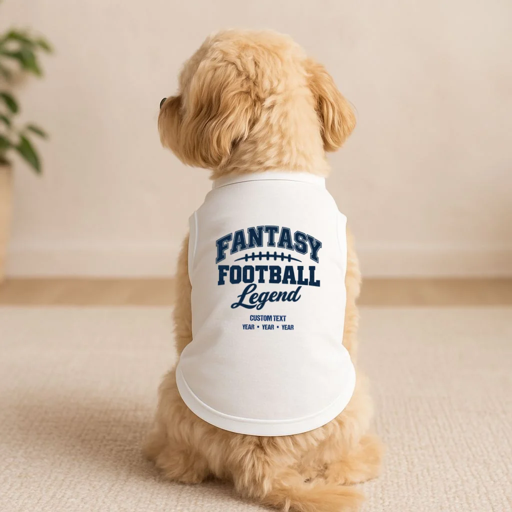 Fantasy Football Legend Personalized Text - Custom Gift Doggie Tank - Front 1