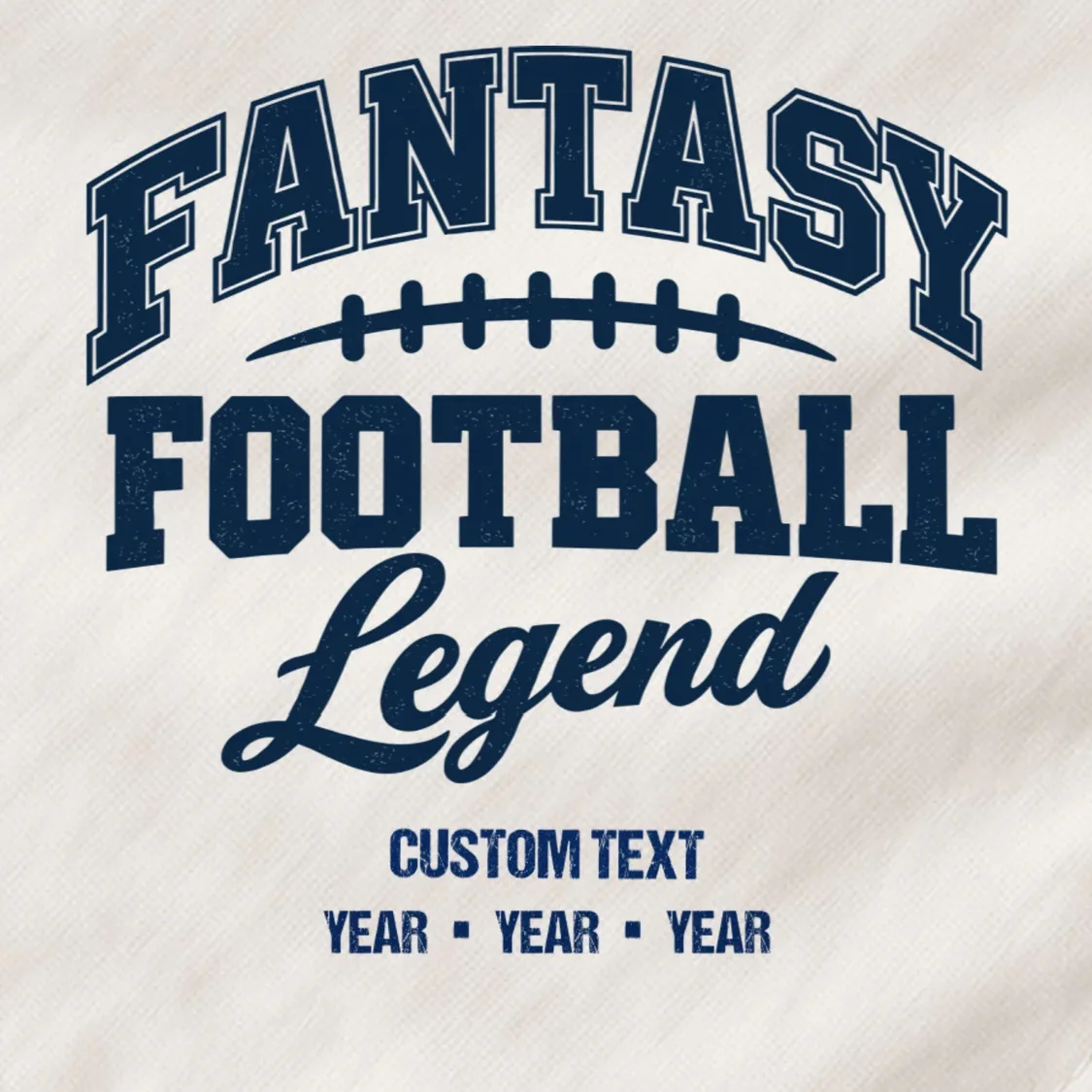 Fantasy Football Legend Personalized Text - Custom Gift Dog Bandana - Front - Close-up