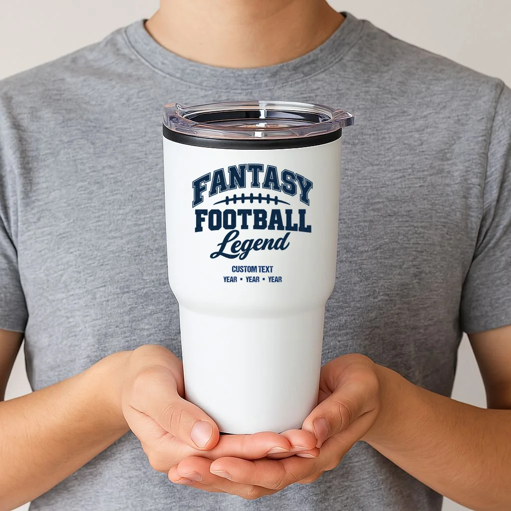 Fantasy Football Legend Personalized Text - Custom Gift 20oz Tumbler - Front 1