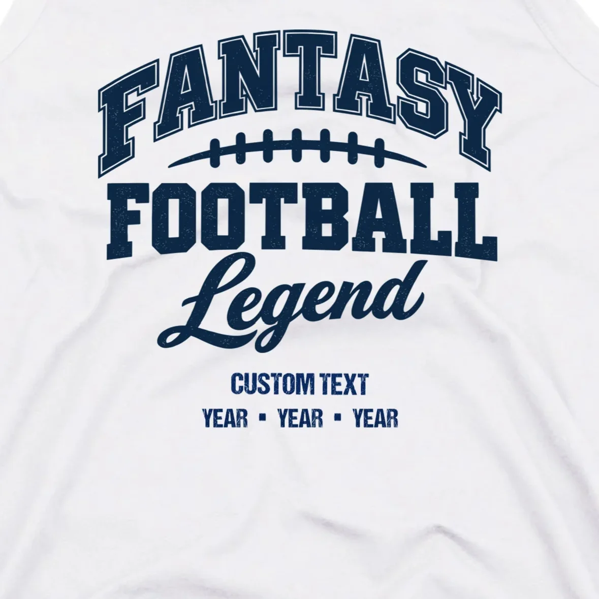 Fantasy Football Legend Personalized Text - Custom Gift Men's Tank Top - Front - Close-up