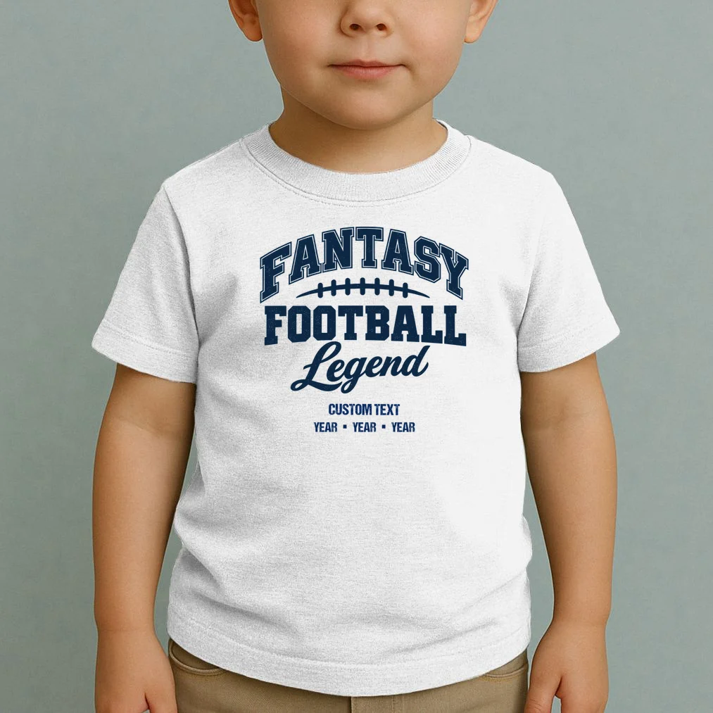 Fantasy Football Legend Personalized Text - Custom Gift Toddler T-Shirt - Front 1
