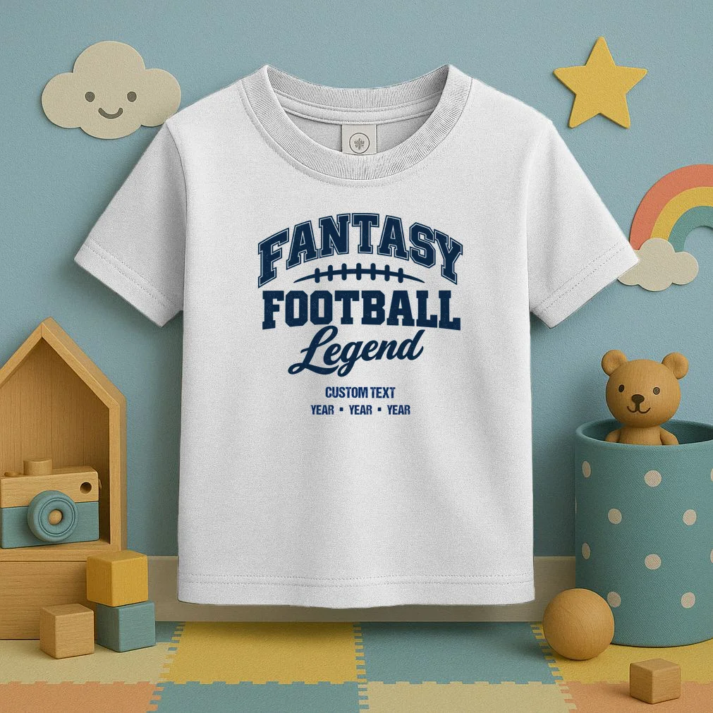 Fantasy Football Legend Personalized Text - Custom Gift Toddler T-Shirt - Front 2