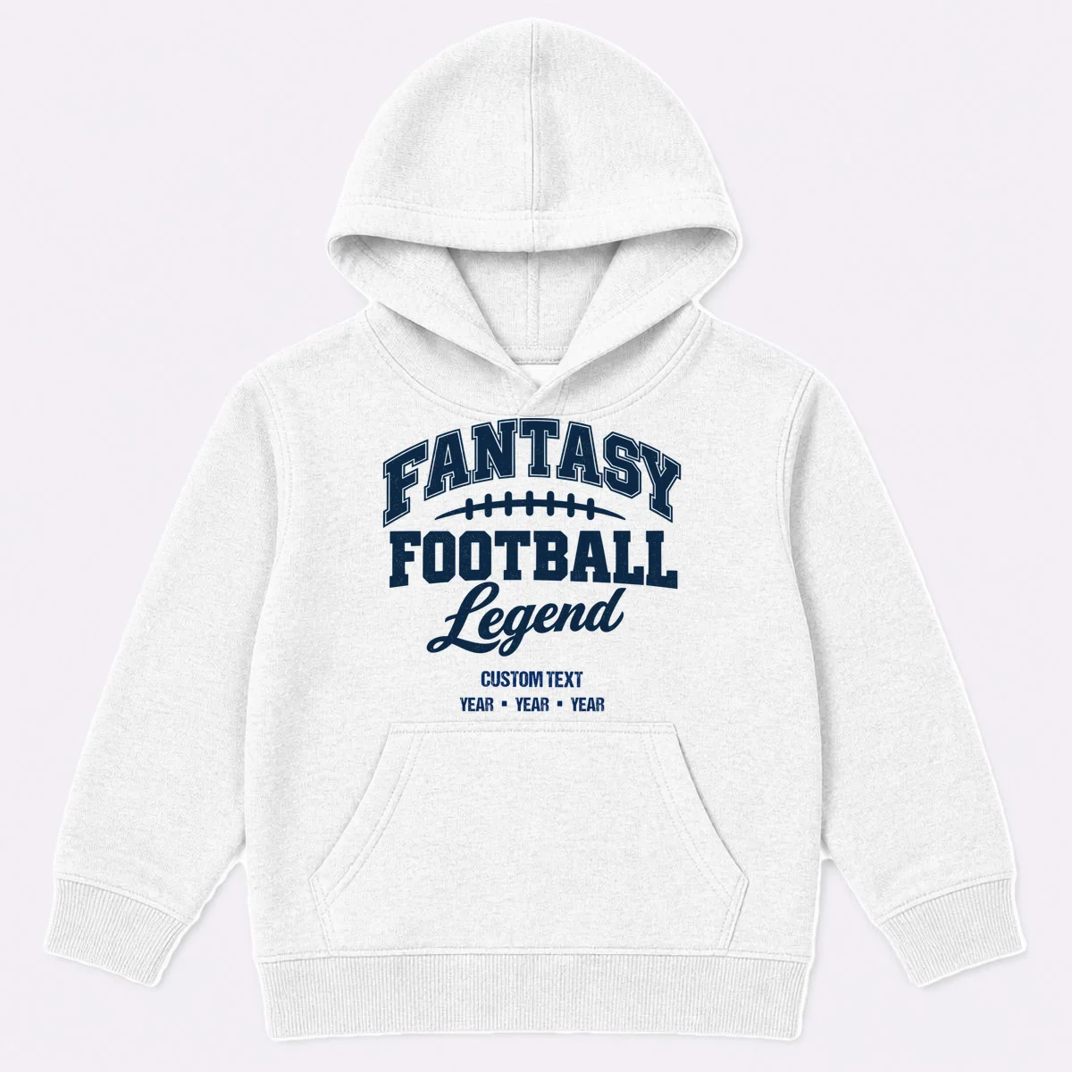 Fantasy Football Legend Personalized Text - Custom Gift Kids Hoodie - Front