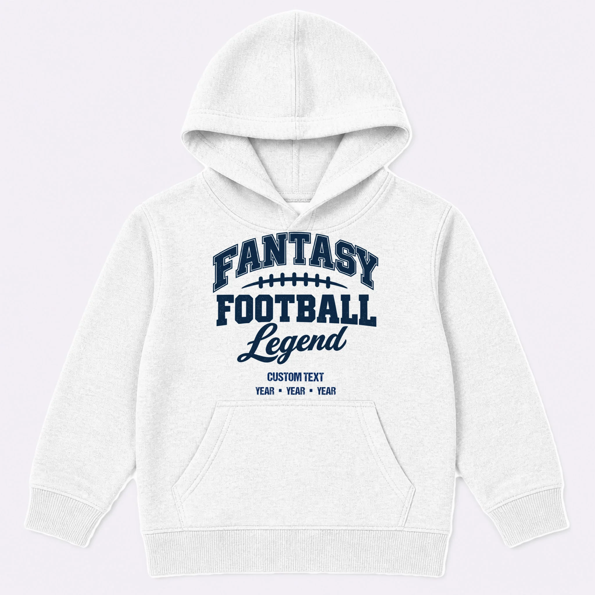Fantasy Football Legend Personalized Text - Custom Gift Kids Hoodie - Front