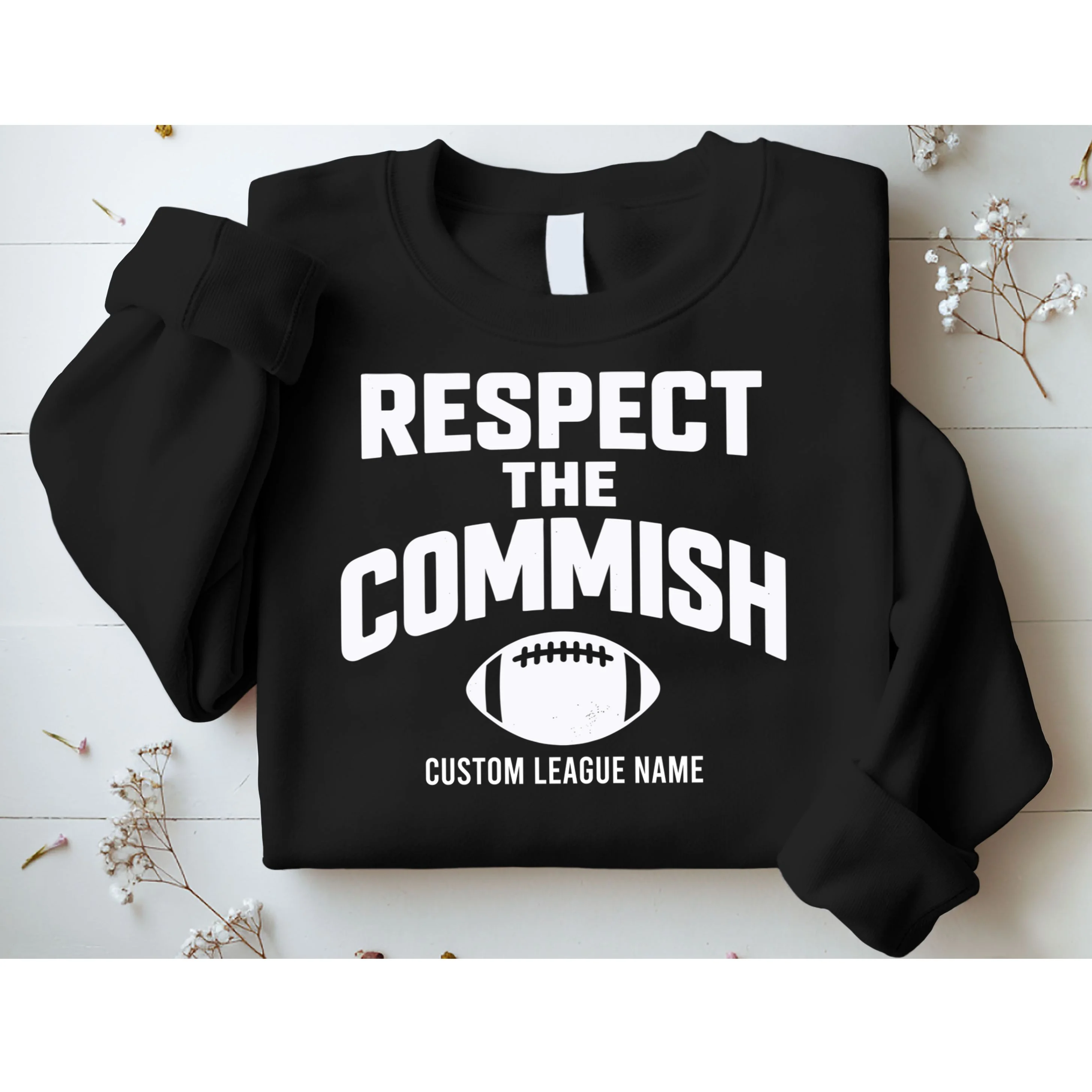 Custom Personalized Football Commissioner - Custom League Name Football Men's Sweatshirt - Front 1