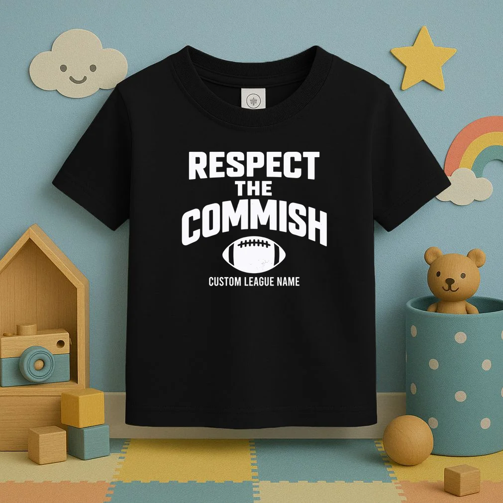 Custom Personalized Football Commissioner - Custom League Name Football Toddler T-Shirt - Front 2