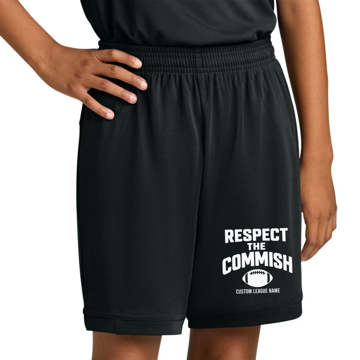 Custom Personalized Football Commissioner Shirt - Custom League Name Football Shirt Kids Shorts - Front 1
