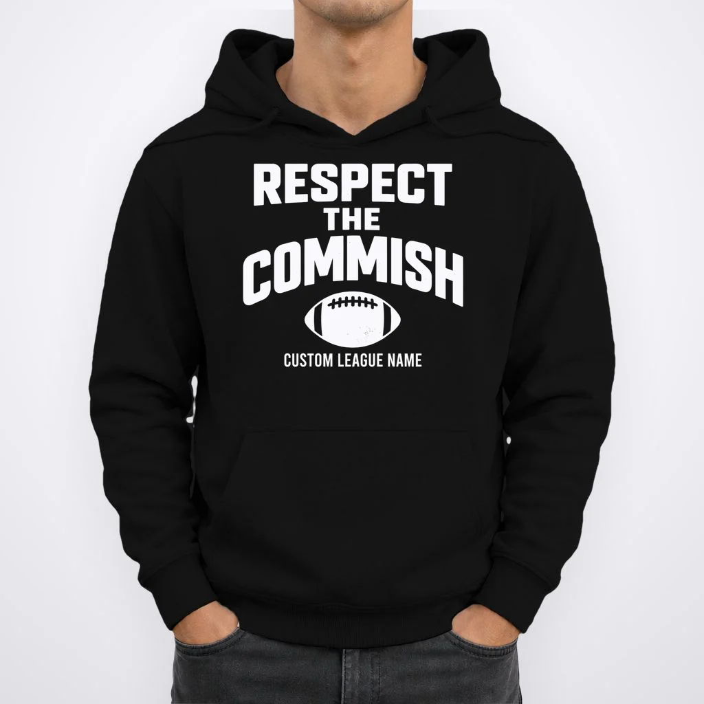 Custom Personalized Football Commissioner Shirt - Custom League Name Football Shirt Men's Hoodie - Front 1