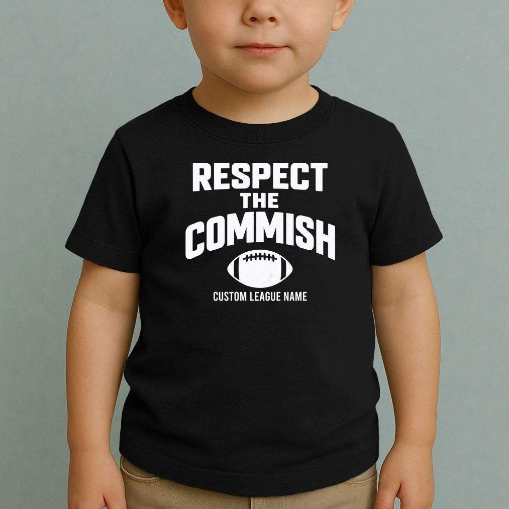 Custom Personalized Football Commissioner Shirt - Custom League Name Football Shirt Toddler T-Shirt - Front 1