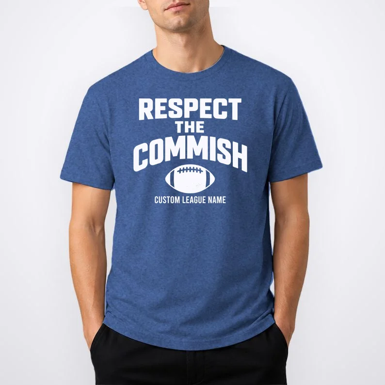 Custom Personalized Football Commissioner Shirt - Custom League Name Football Shirt Men's T-Shirt - Front 1