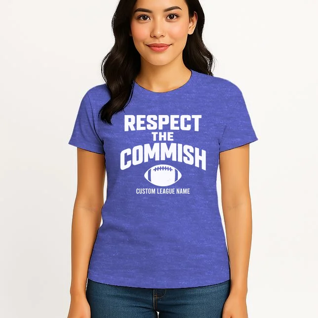 Custom Personalized Football Commissioner Shirt - Custom League Name Football Shirt Women's T-Shirt - Front 3