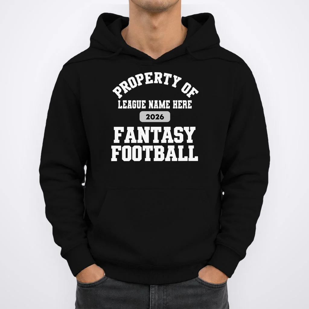 Custom Personalized Fantasy Football  - Custom Team Name Fantasy Football - Football Fan Gift Men's Hoodie - Front 1