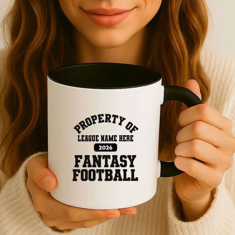 Custom Personalized Fantasy Football  - Custom Team Name Fantasy Football - Football Fan Gift Mug - Front 2