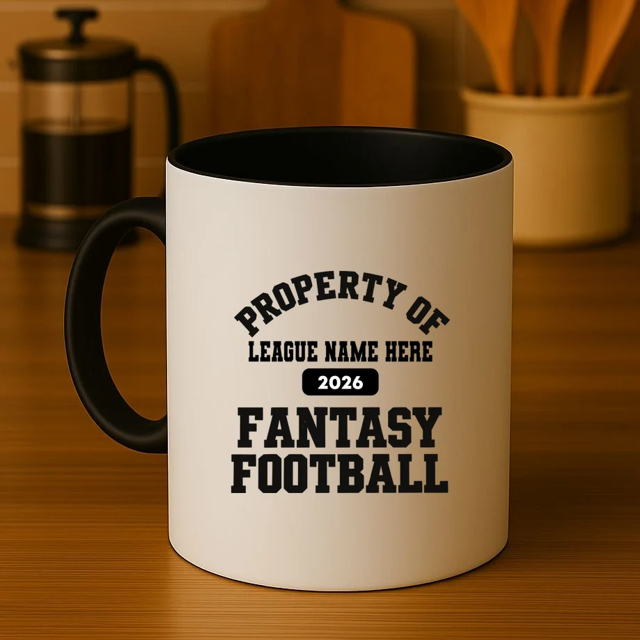 Custom Personalized Fantasy Football  - Custom Team Name Fantasy Football - Football Fan Gift Mug - Front 3