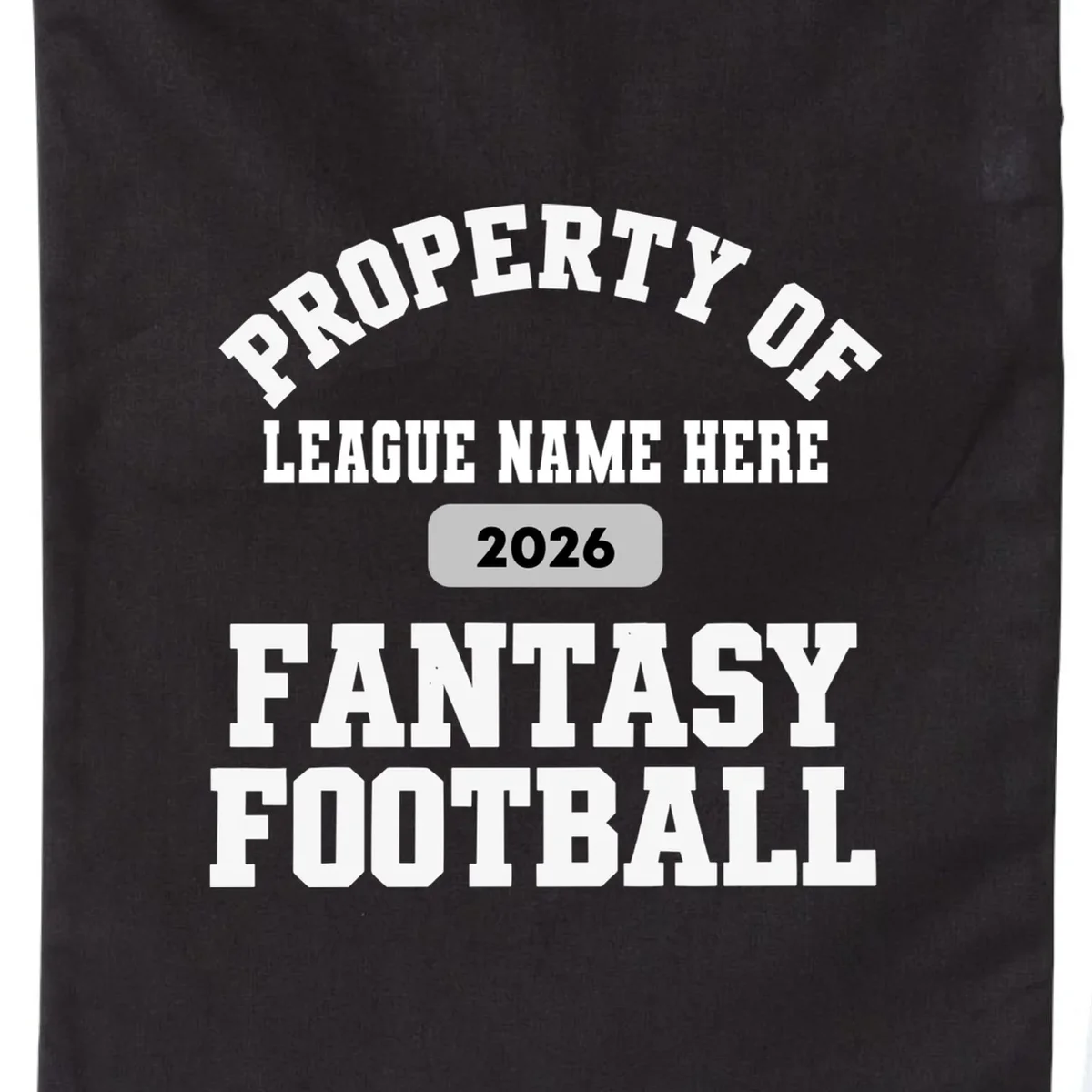 Custom Personalized Fantasy Football - Custom Team Name Fantasy Football - Football Fan Gift Drawstring Bag - Front - Close-up