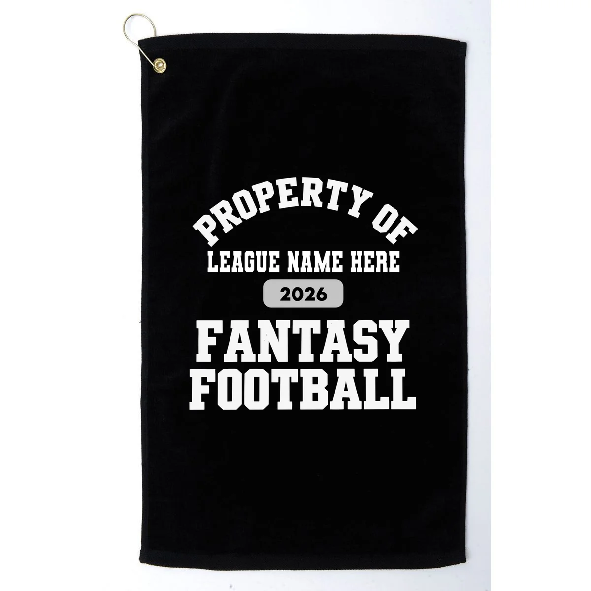 Custom Personalized Fantasy Football - Custom Team Name Fantasy Football - Football Fan Gift Golf Towel - Front