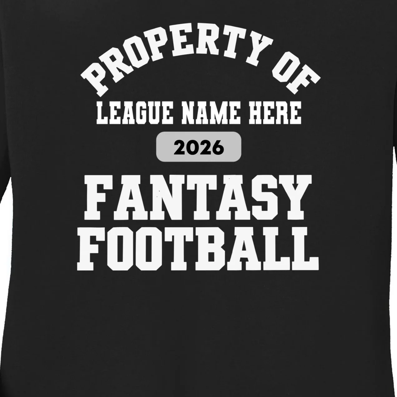 Custom Personalized Fantasy Football - Custom Team Name Fantasy Football - Football Fan Gift Women's Long Sleeve Shirt - Front - Close-up