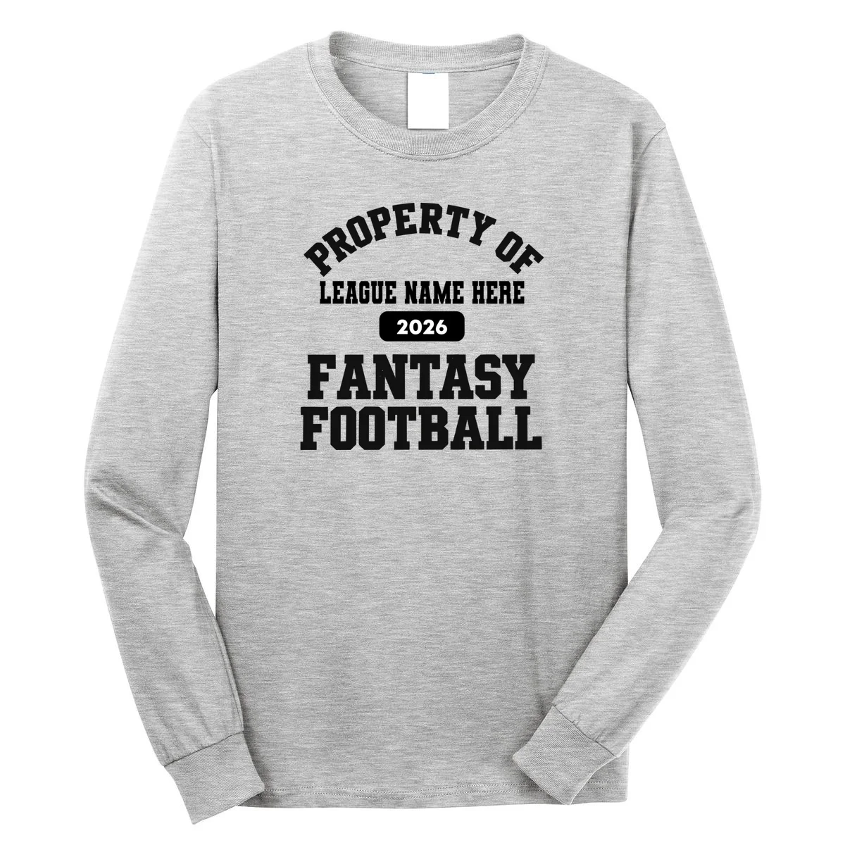 Custom Personalized Fantasy Football Shirt - Custom Team Name Fantasy Football T-Shirt - Football Fan Gift Men's Long Sleeve Shirt - Front