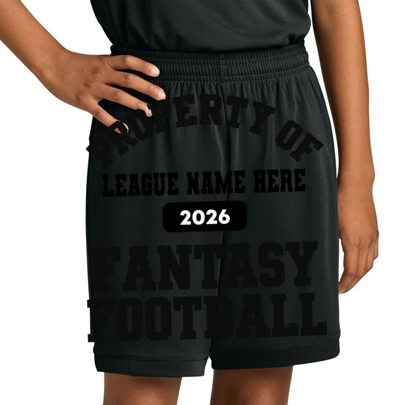 Custom Personalized Fantasy Football Shirt - Custom Team Name Fantasy Football T-Shirt - Football Fan Gift Kids Shorts - Front 1