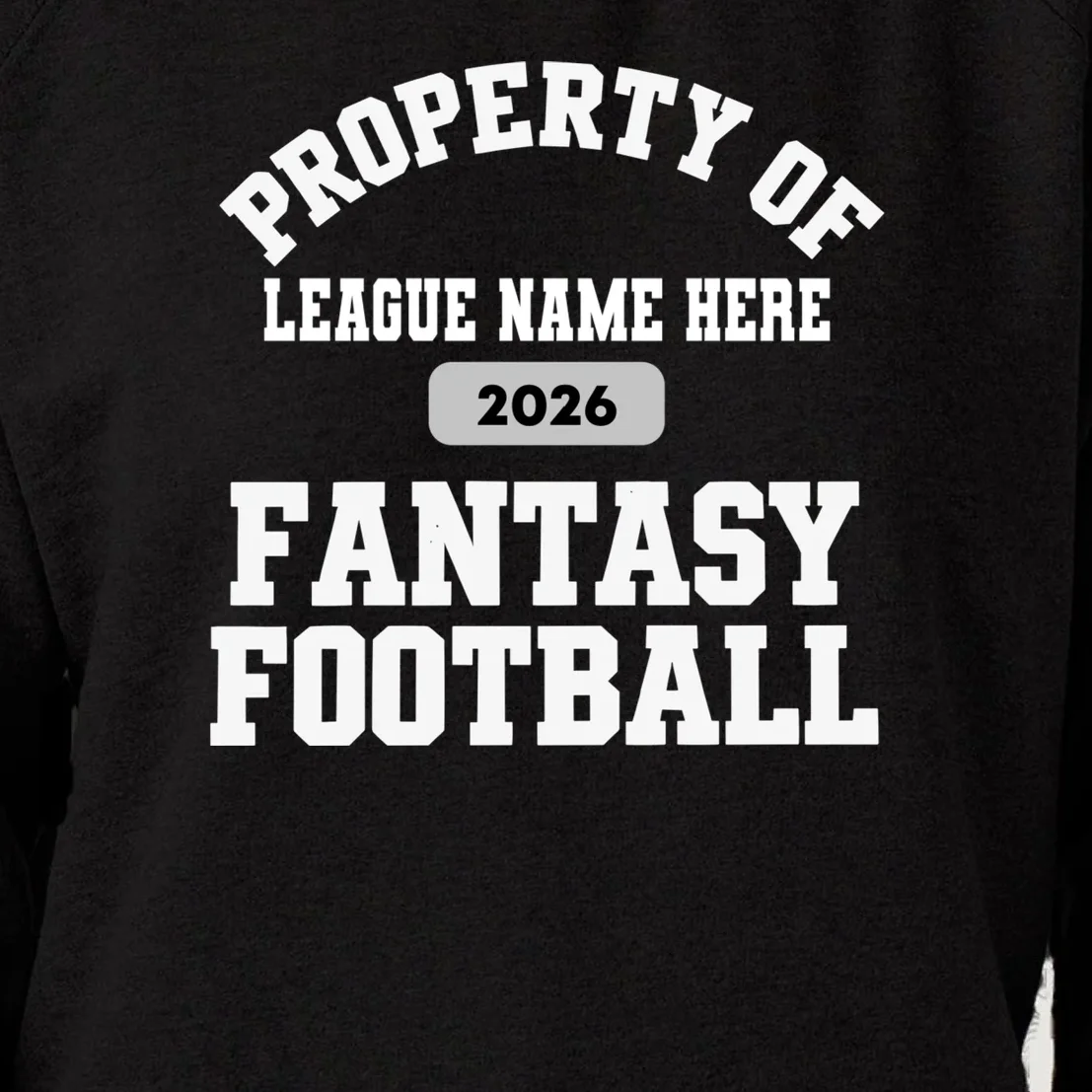 Custom Personalized Fantasy Football Shirt - Custom Team Name Fantasy Football T-Shirt - Football Fan Gift Women's Sweatshirt - Front - Close-up