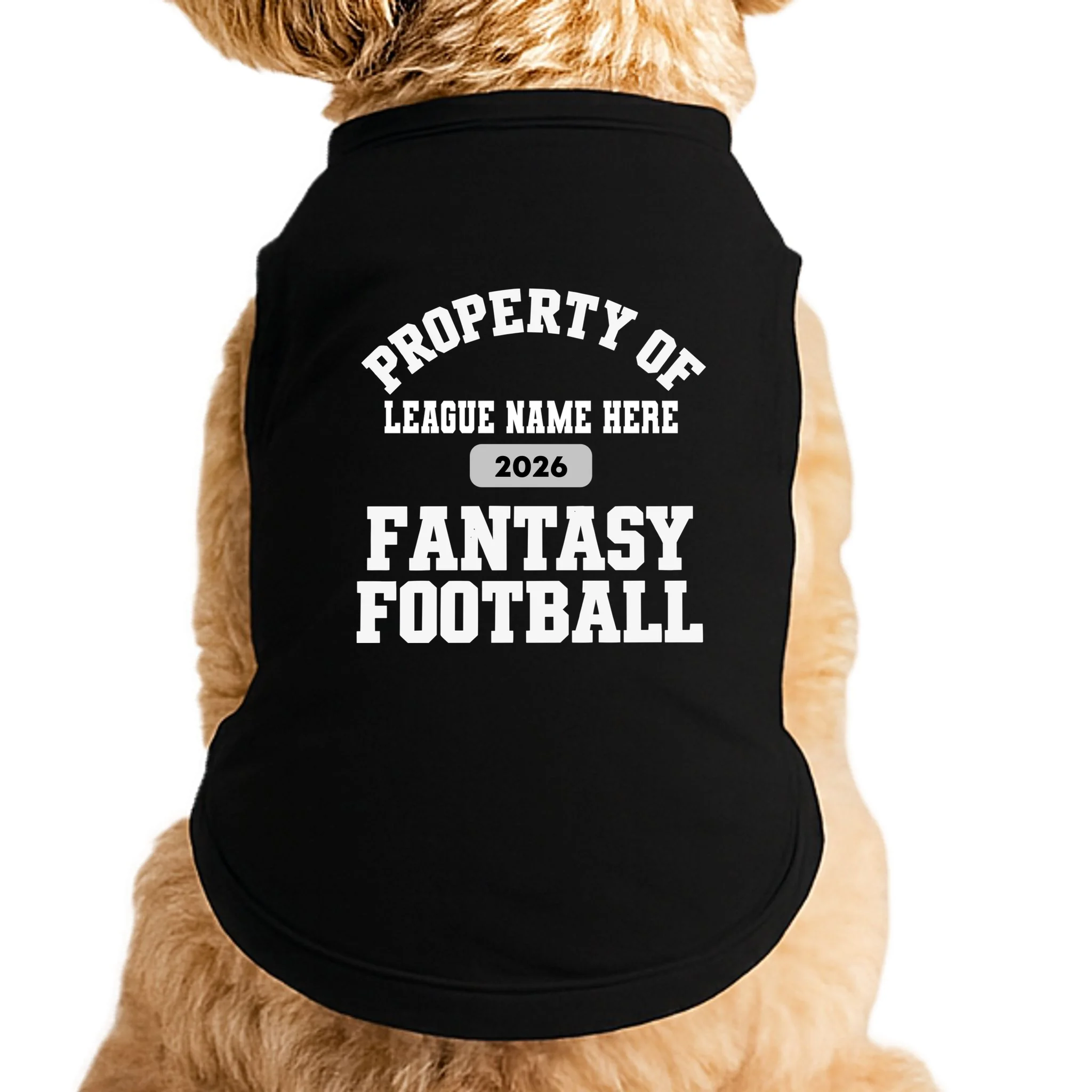 Custom Personalized Fantasy Football Shirt - Custom Team Name Fantasy Football T-Shirt - Football Fan Gift Doggie Tank - Front