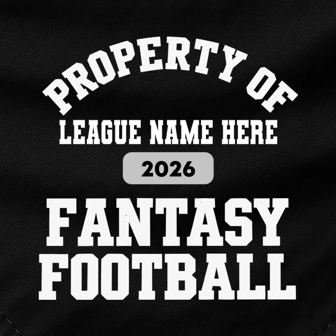 Custom Personalized Fantasy Football Shirt - Custom Team Name Fantasy Football T-Shirt - Football Fan Gift Dog Bandana - Front - Close-up