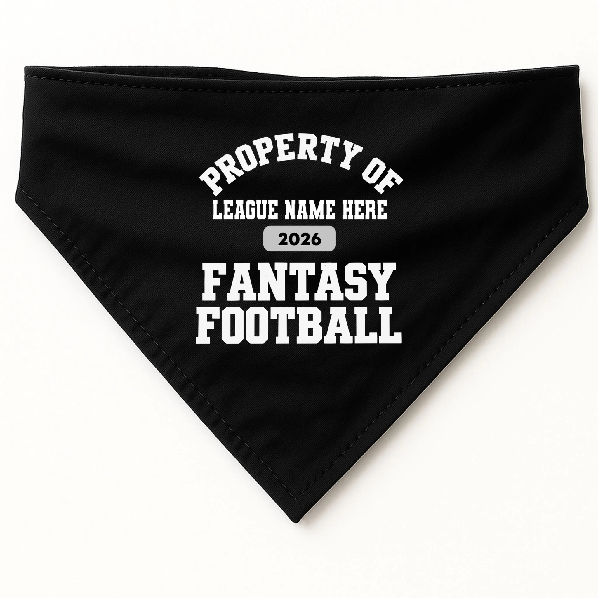Custom Personalized Fantasy Football Shirt - Custom Team Name Fantasy Football T-Shirt - Football Fan Gift Dog Bandana - Front