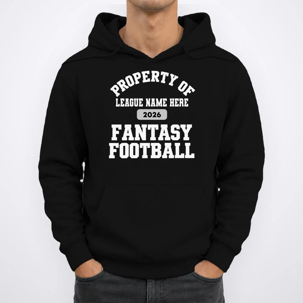Custom Personalized Fantasy Football Shirt - Custom Team Name Fantasy Football T-Shirt - Football Fan Gift Men's Hoodie - Front 1