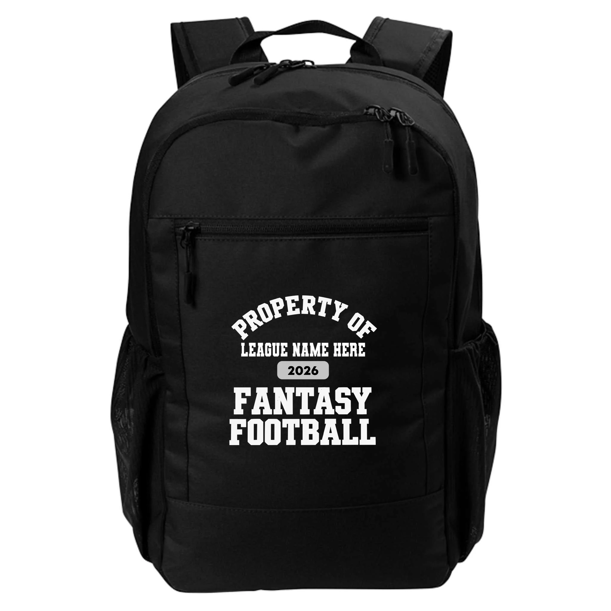 Custom Personalized Fantasy Football Shirt - Custom Team Name Fantasy Football T-Shirt - Football Fan Gift Backpack - Front
